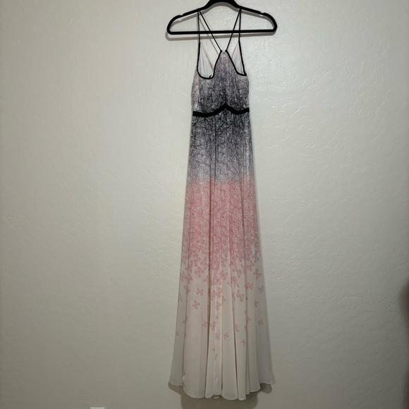 Badgley Mischka Twirling Butterfly Ombré Formal Maxi Dress Fairycore Whimsical 0 - Picture 9 of 15